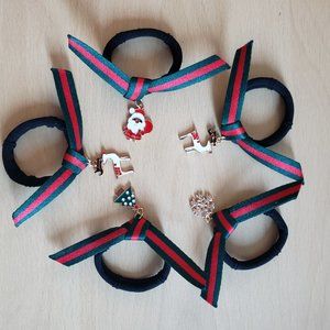 5 Pcs Christmas Elastic Hair Tie